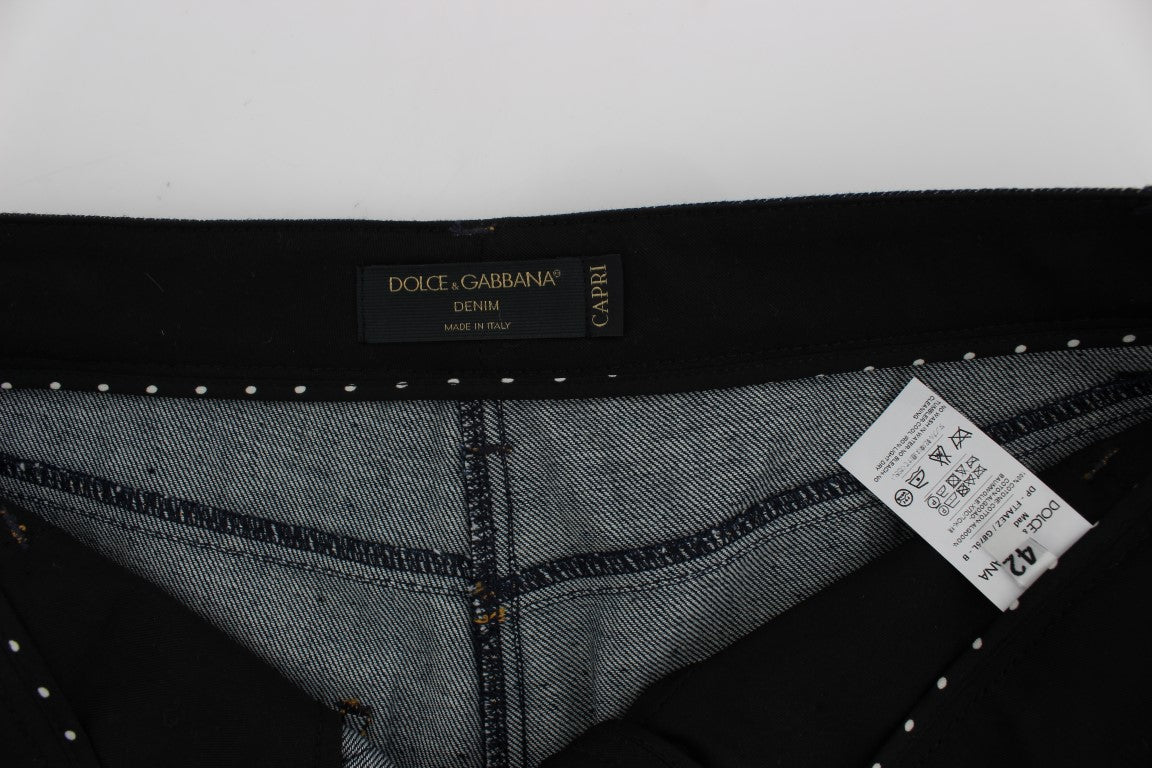 Dolce & Gabbana | Blue Denim Cotton CAPRI Torero Jeans
