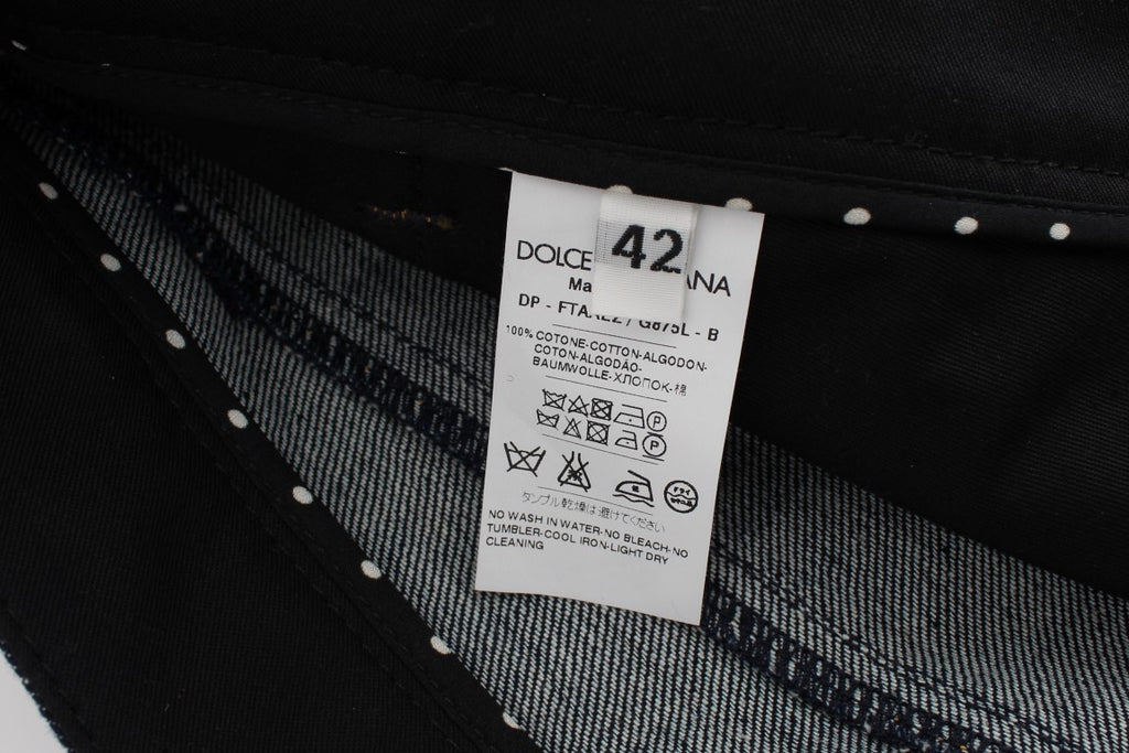 Dolce & Gabbana | Blue Denim Cotton CAPRI Torero Jeans