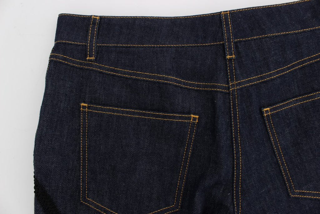 Dolce & Gabbana | Blue Denim Cotton CAPRI Torero Jeans