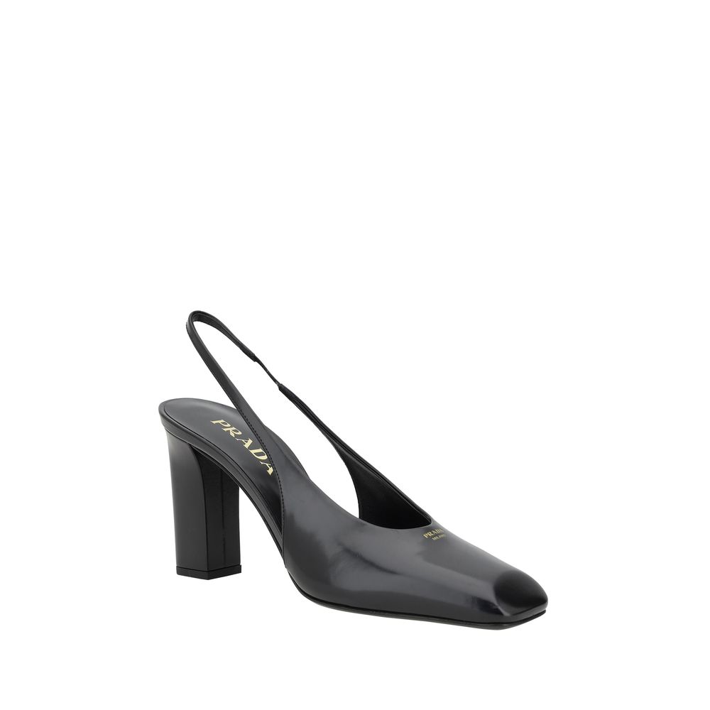 Prada | Black Calf Leather Pumps