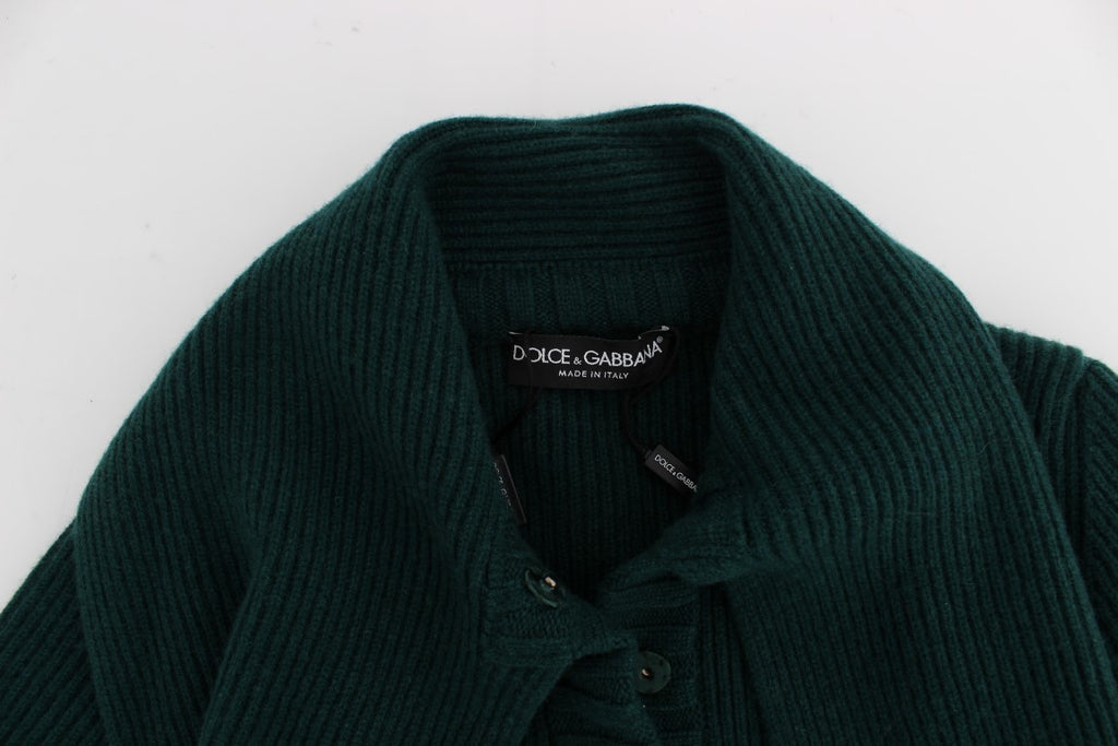Dolce & Gabbana | Green Knitted Cashmere Cardigan