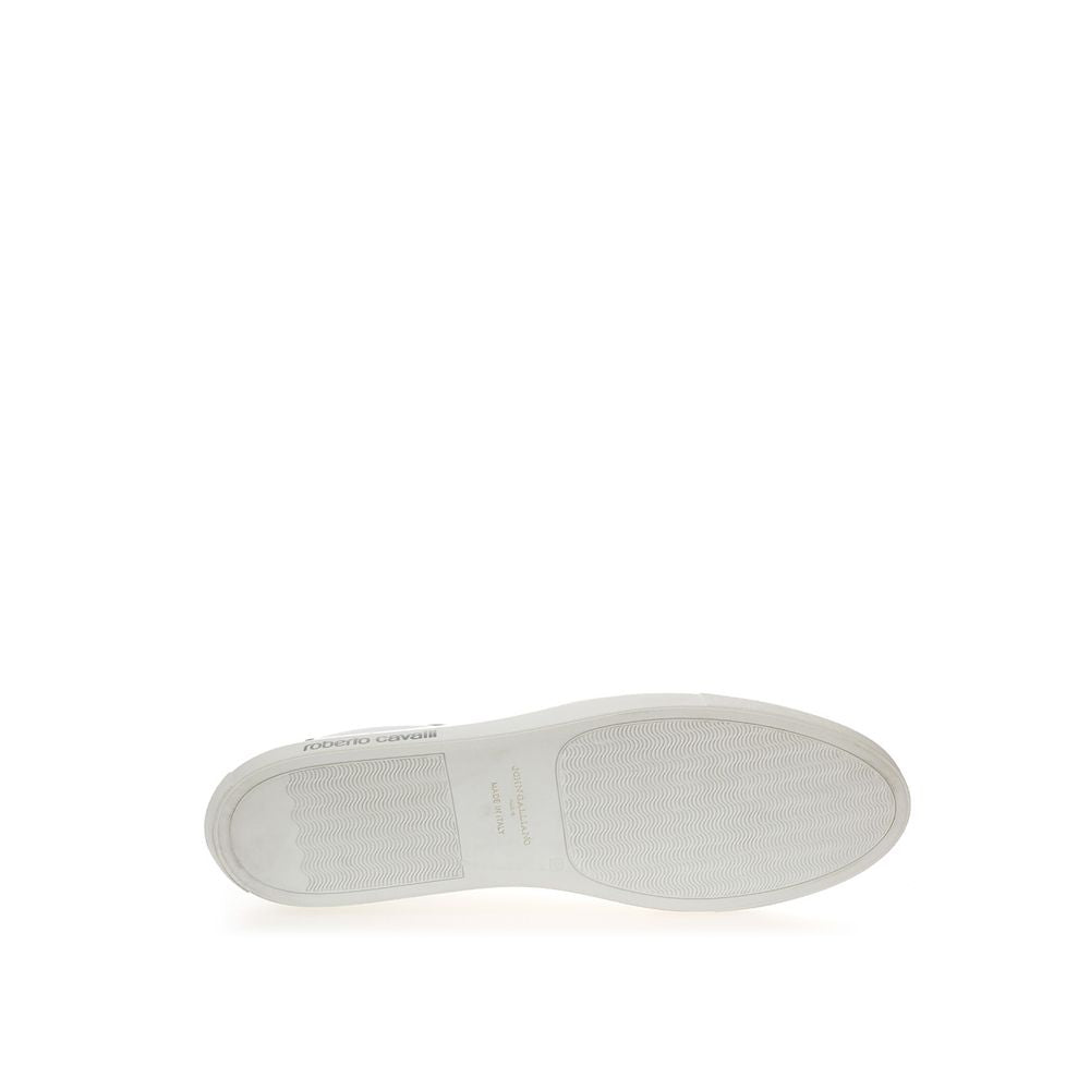 Roberto Cavalli | White Leather Low Top Sneakers
