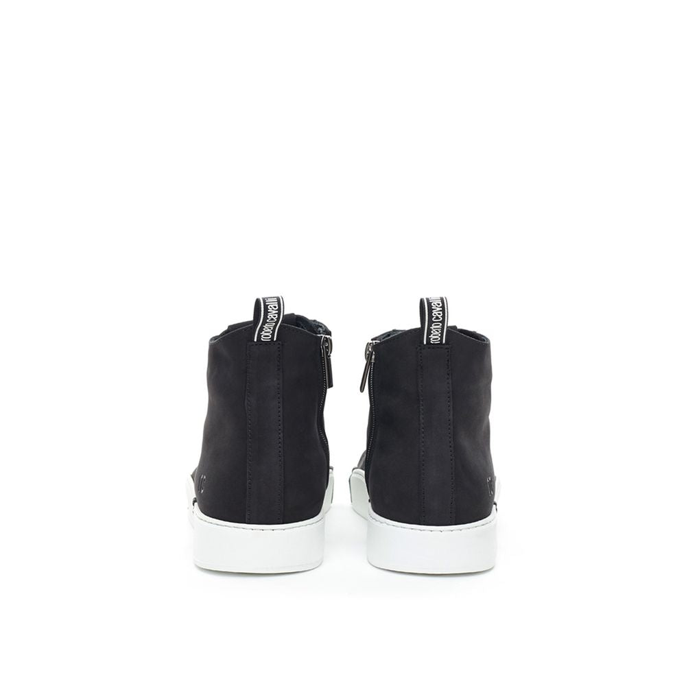Roberto Cavalli | Black Suede Leather High Top Sneakers