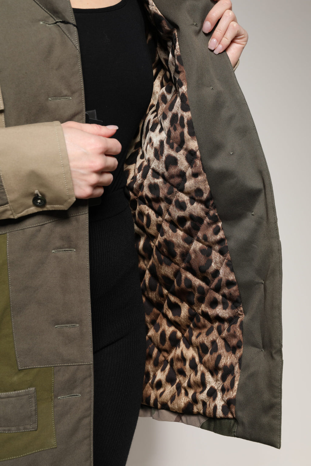 Dolce & Gabbana | Military Green Cotton Button Down Jacket
