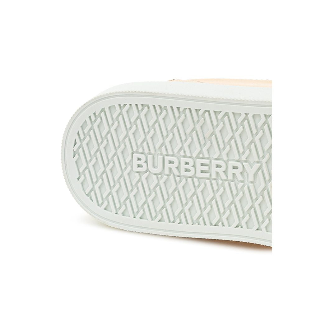 Burberry | Pink Leather Low Top Sneakers