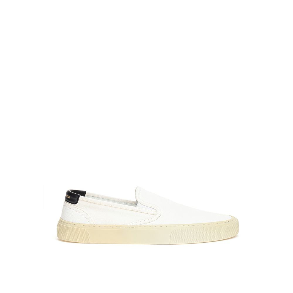 Saint Laurent | White Cotton Low Top Sneakers