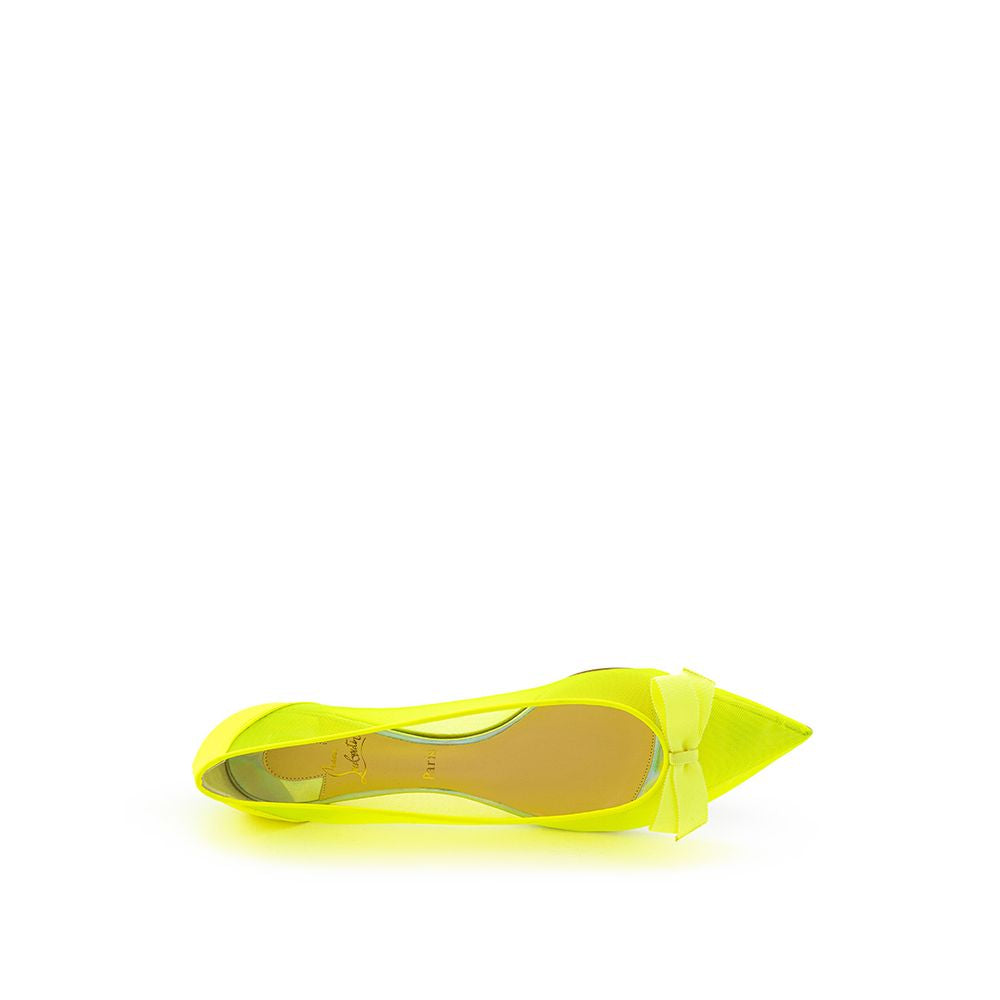 Christian Louboutin | Yellow Mesh Ballet Flats