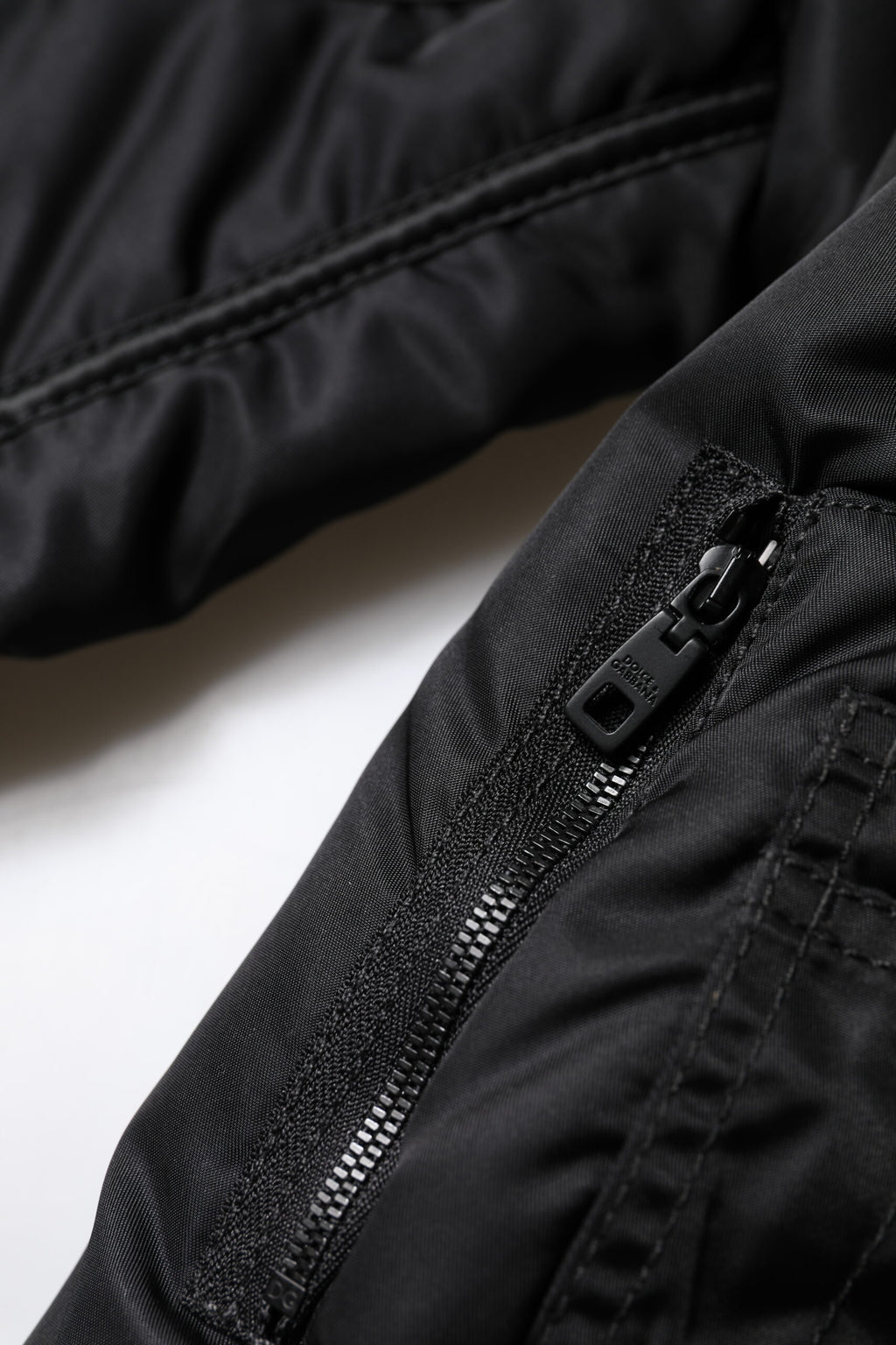 Dolce & Gabbana | Black Nylon Full Zip Bustier Corset Jacket