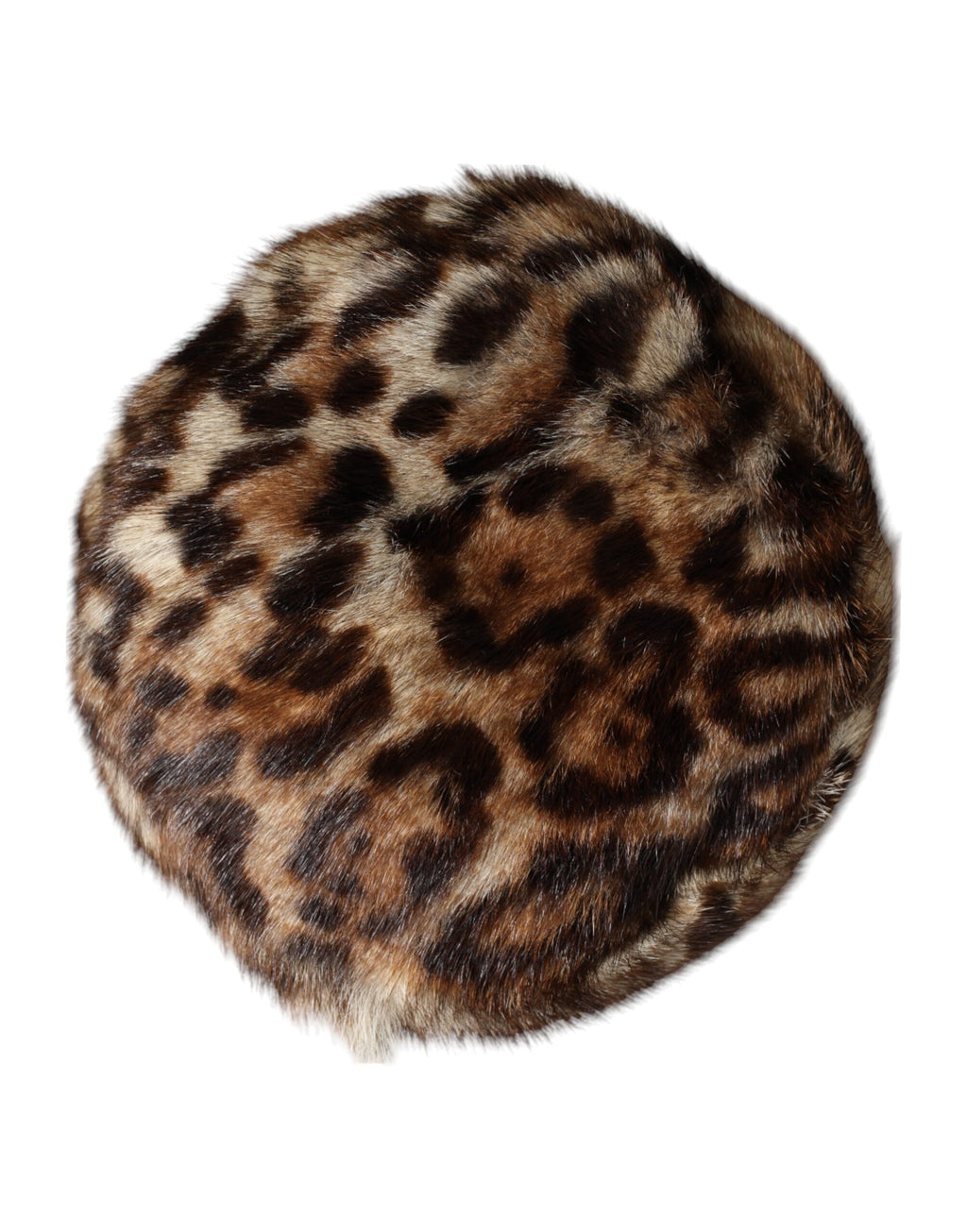Dolce & Gabbana | Brown Leopard Faux Fur Women Bucket Hat