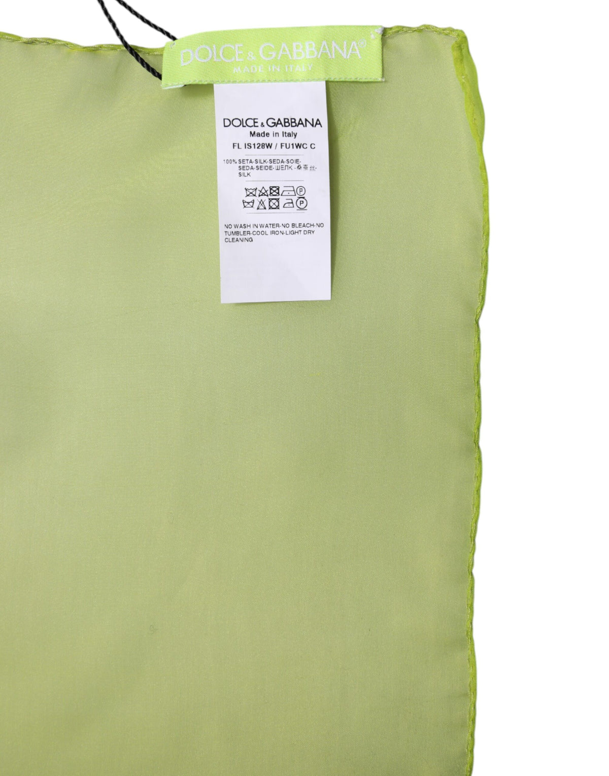 Dolce & Gabbana | Green Silk Rectangle Wrap Shawl Neck Warmer Scarf