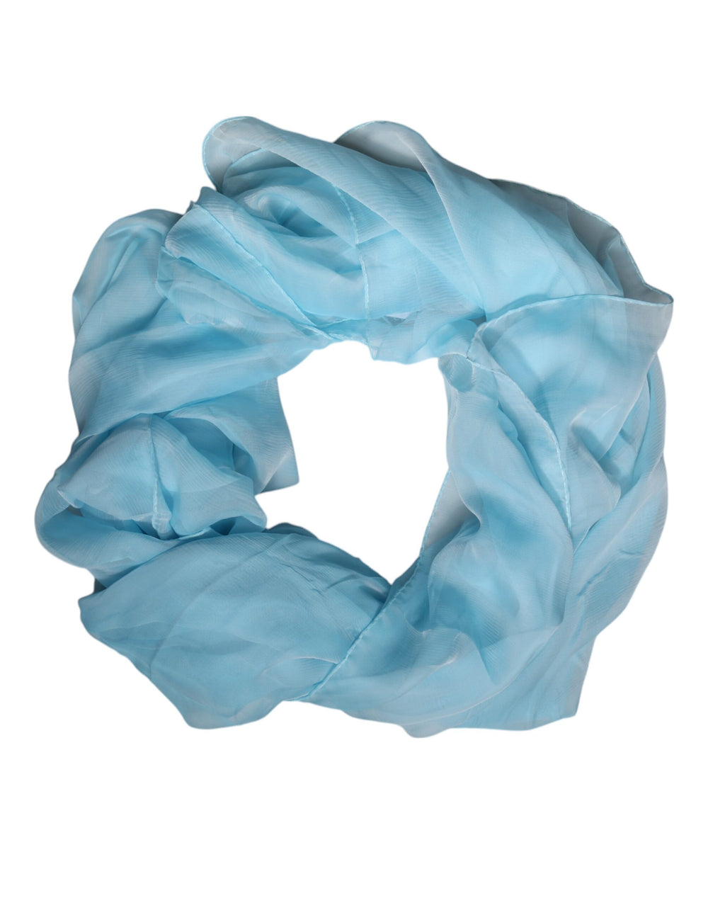 Dolce & Gabbana | Light Blue Silk Rectangle Wrap Shawl Scarf