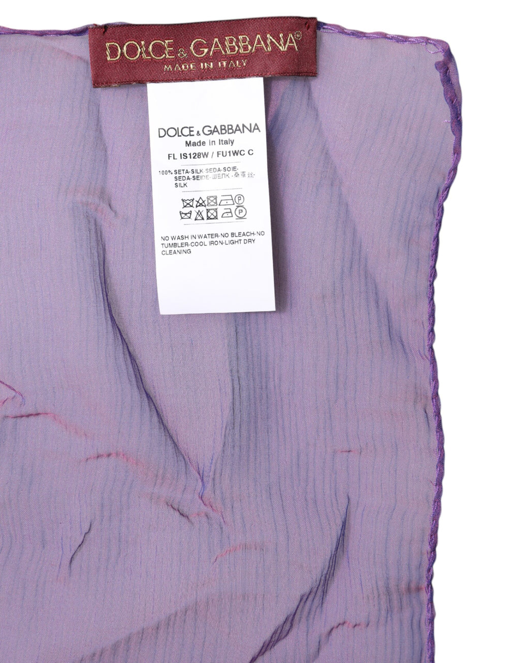 Dolce & Gabbana | Purple Silk Rectangle Wrap Shawl Scarf