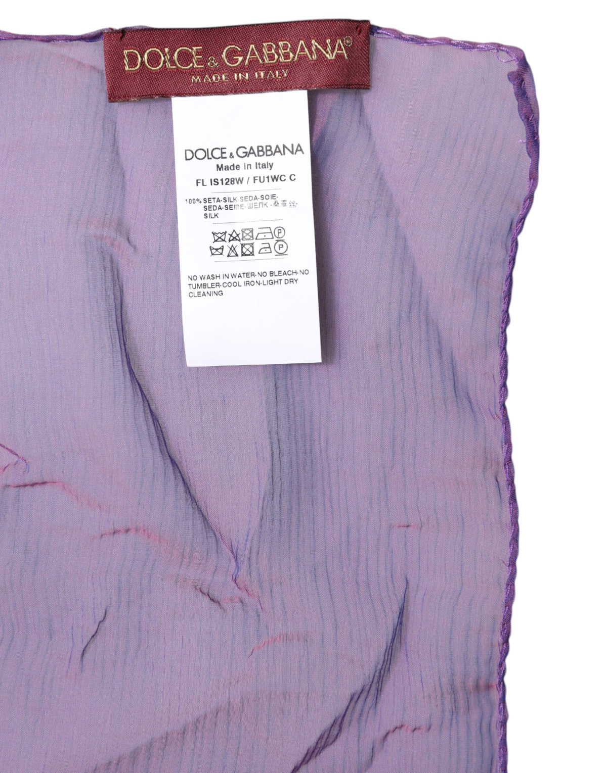 Dolce & Gabbana | Purple Silk Rectangle Wrap Shawl Scarf