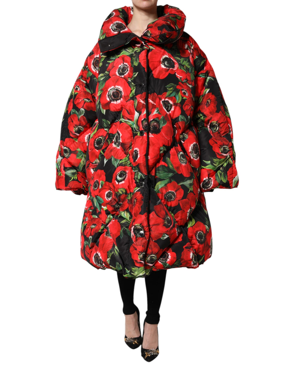 Dolce & Gabbana | Multicolor Floral Full Zip Padded Jacket
