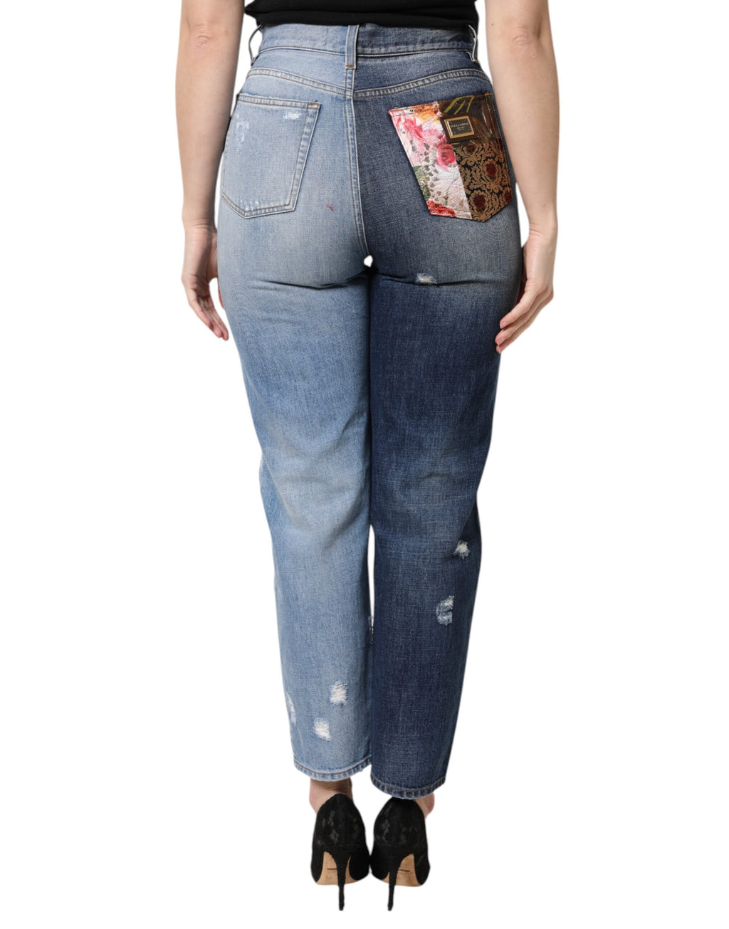 Dolce & Gabbana | Multicolor Patchwork High Waist Denim Jeans