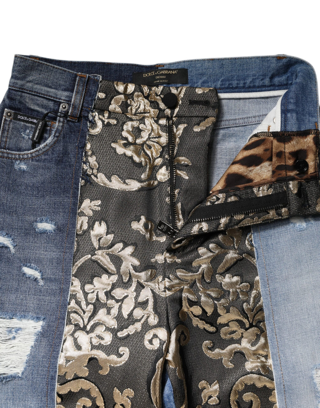 Dolce & Gabbana | Multicolor Patchwork High Waist Denim Jeans