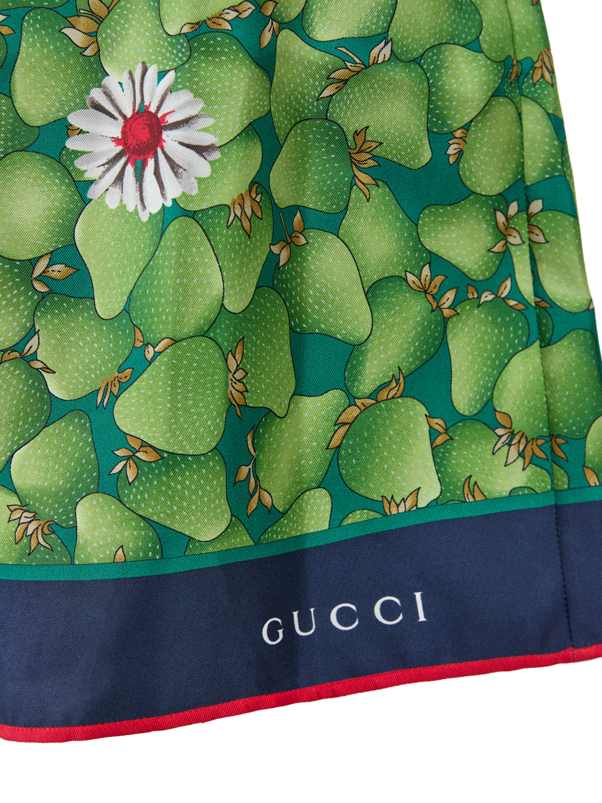 Gucci | Green Flower Printed Silk Shorts