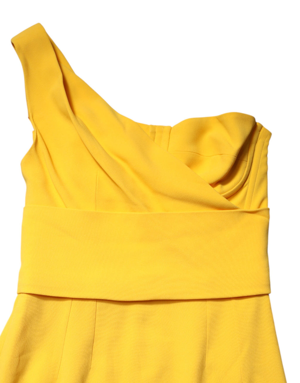 Dolce & Gabbana | Yellow One Shoulder Side Slit Midi Dress