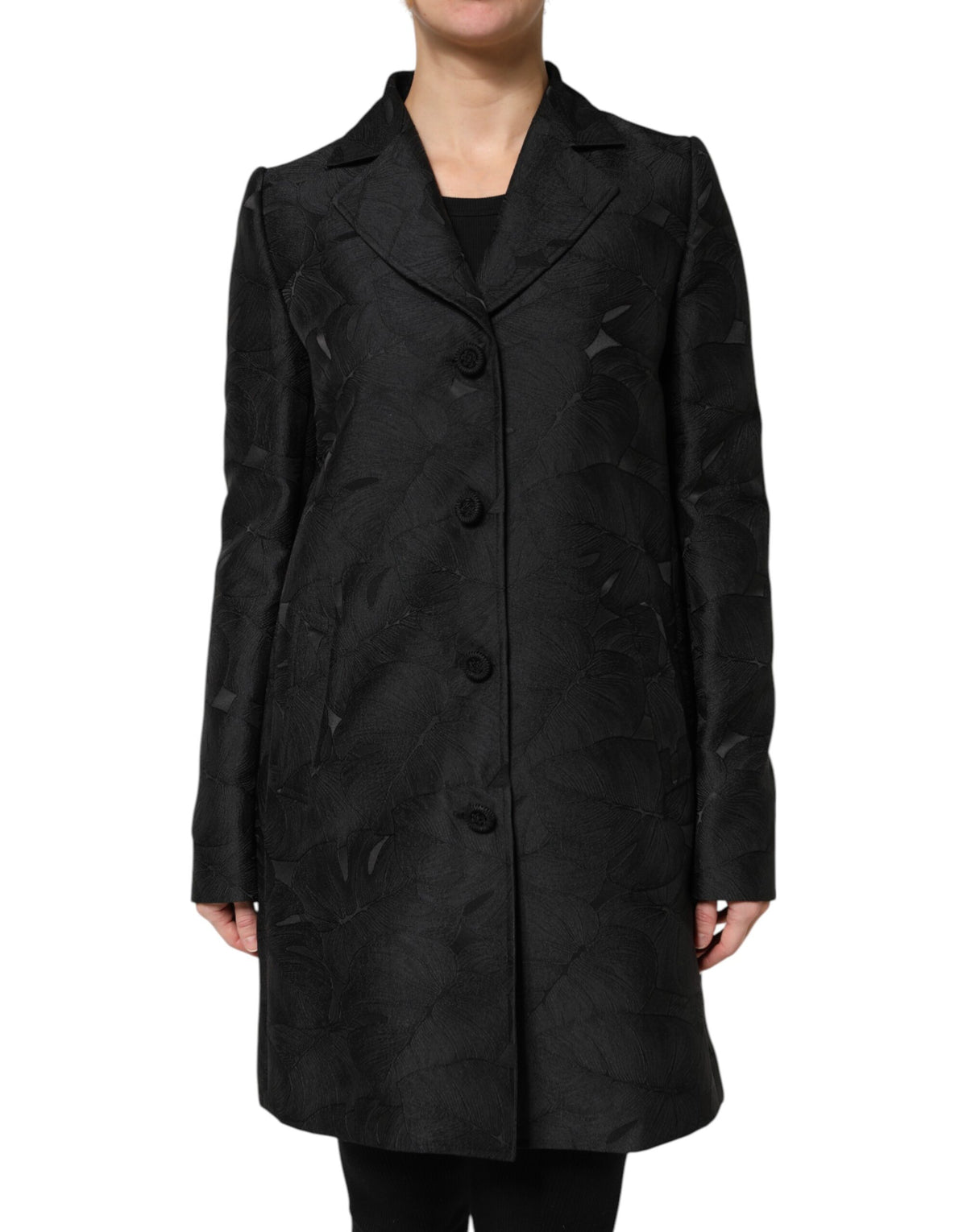 Dolce & Gabbana | Black Single Breasted Trench Coat Jacket