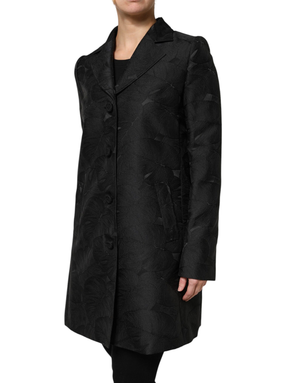Dolce & Gabbana | Black Single Breasted Trench Coat Jacket