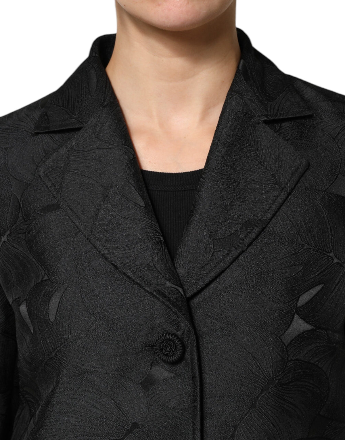 Dolce & Gabbana | Black Single Breasted Trench Coat Jacket