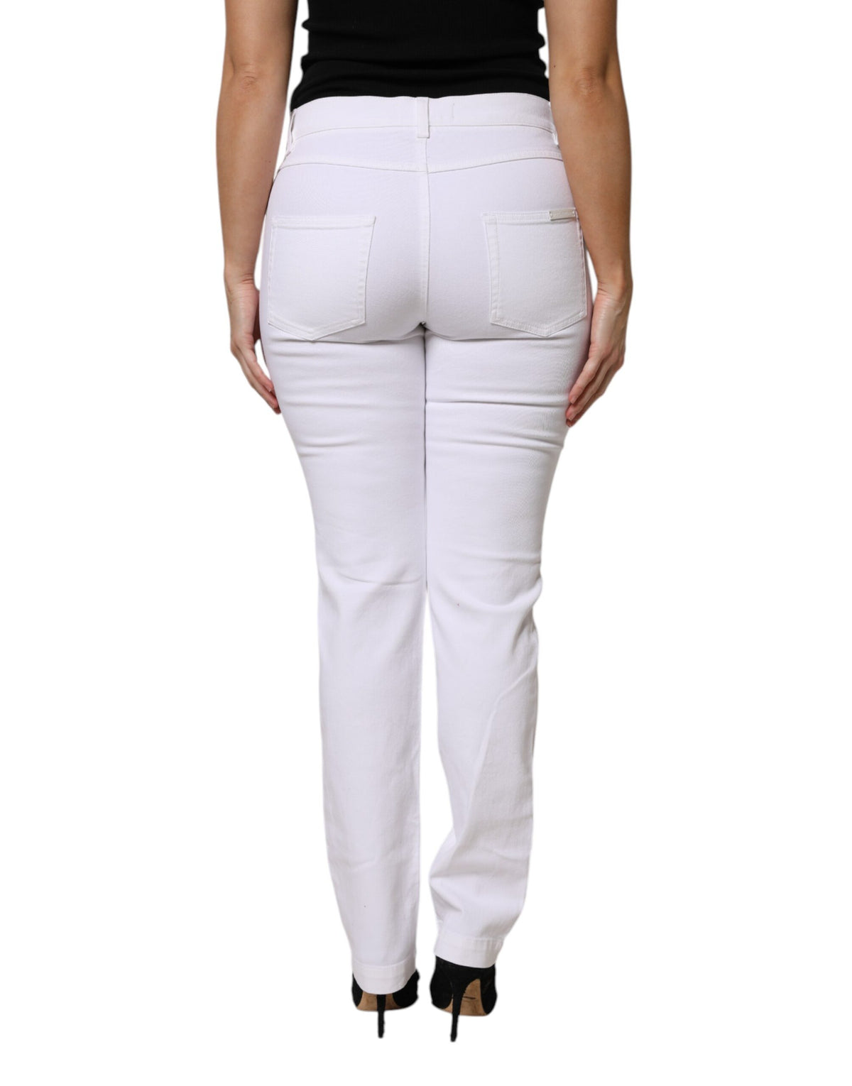 Dolce & Gabbana | White Floral Sequined GIRLY Denim Jeans
