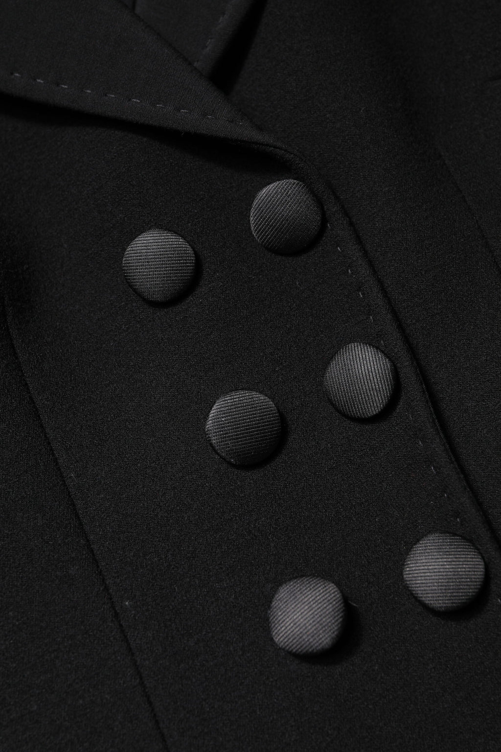 Dolce & Gabbana | Black Wool Double Breasted Coat Jacket