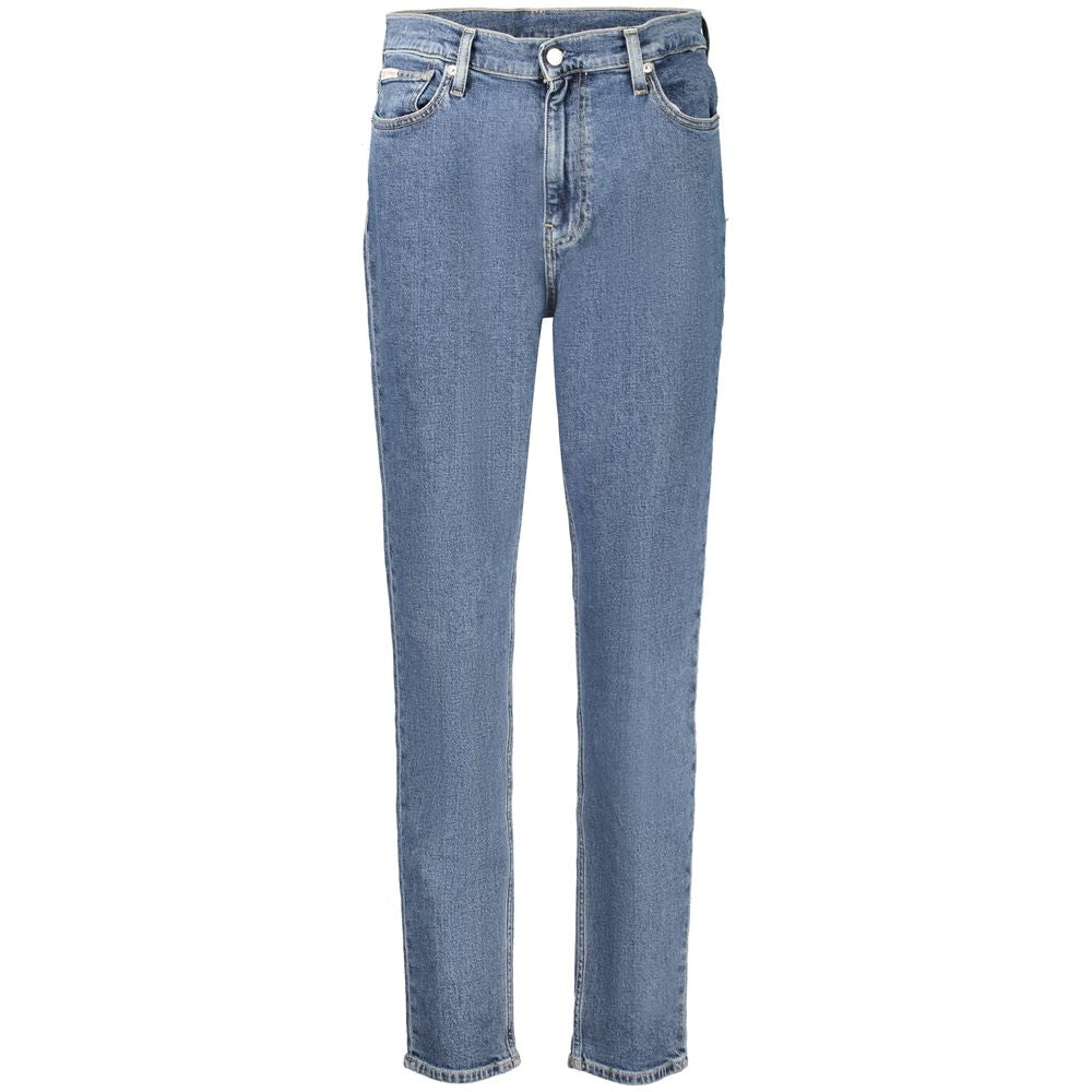 Calvin Klein | Blue Cotton Women's Mom Jean
