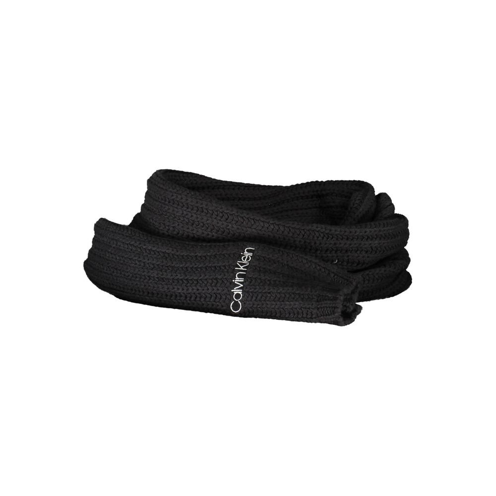 Calvin Klein | Black Cotton Women Scarf