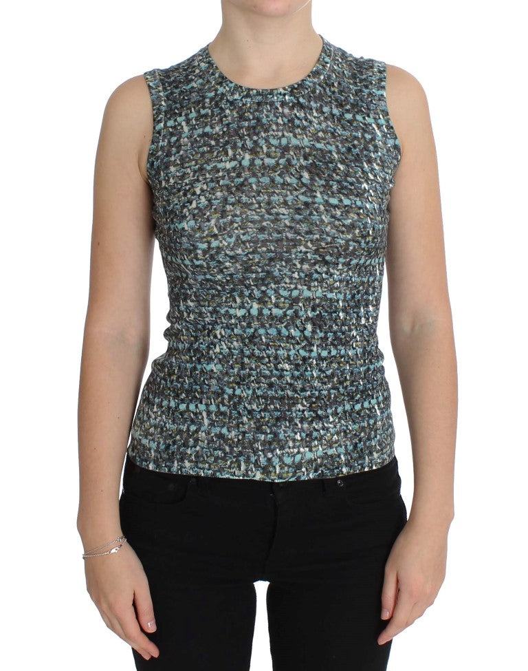 Dolce & Gabbana | Blue Wool Sweater Sleeveless Pullover