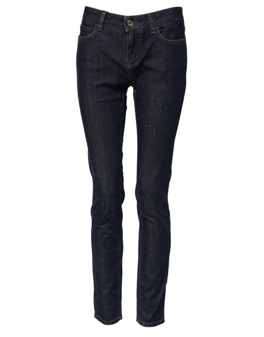 Dolce & Gabbana | Blue Skinny Cotton Mid Waisted Denim Jeans