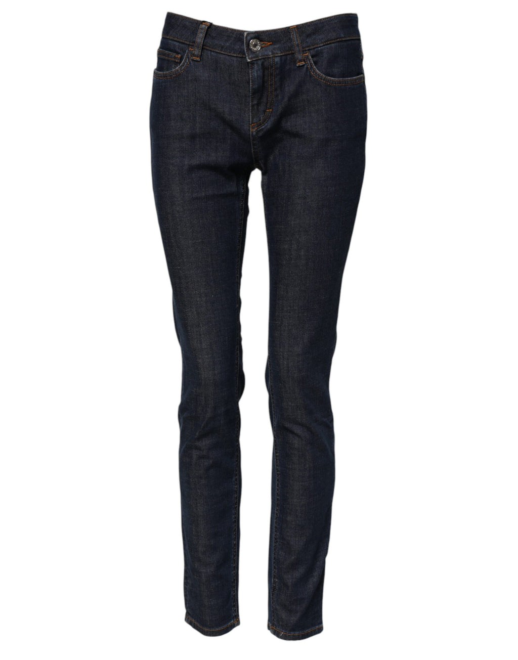Dolce & Gabbana | Blue Skinny Cotton Mid Waisted Denim Jeans