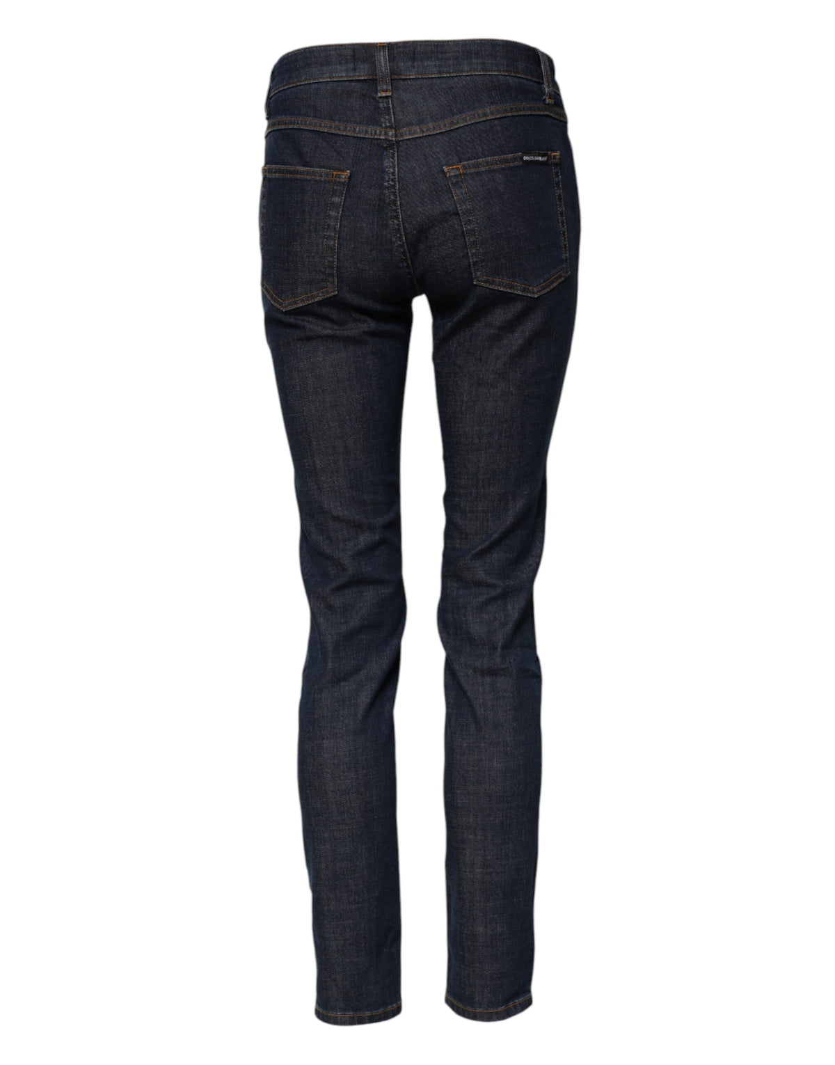 Dolce & Gabbana | Blue Skinny Cotton Mid Waisted Denim Jeans