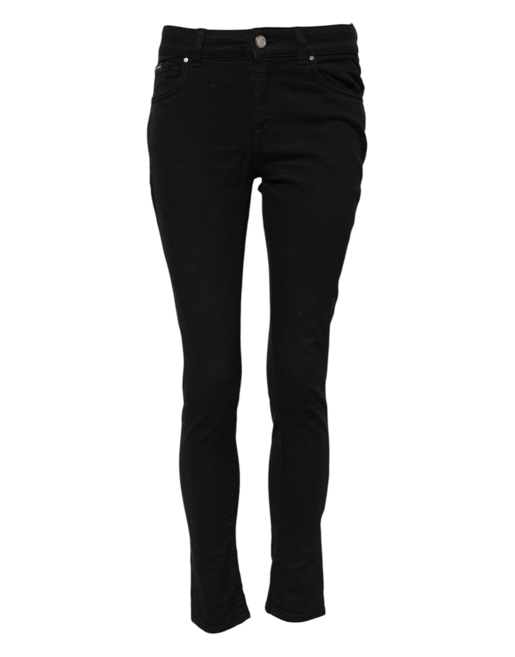 Dolce & Gabbana | Black Skinny Cotton Mid Waisted Denim Jeans