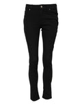Dolce & Gabbana | Black Skinny Cotton Mid Waisted Denim Jeans