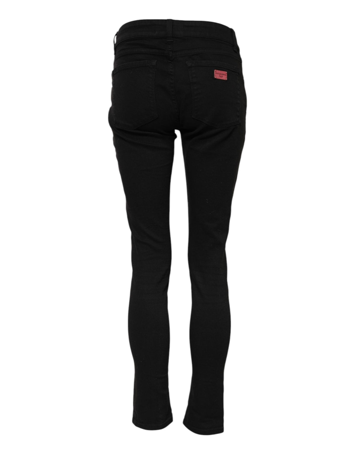 Dolce & Gabbana | Black Skinny Cotton Mid Waisted Denim Jeans