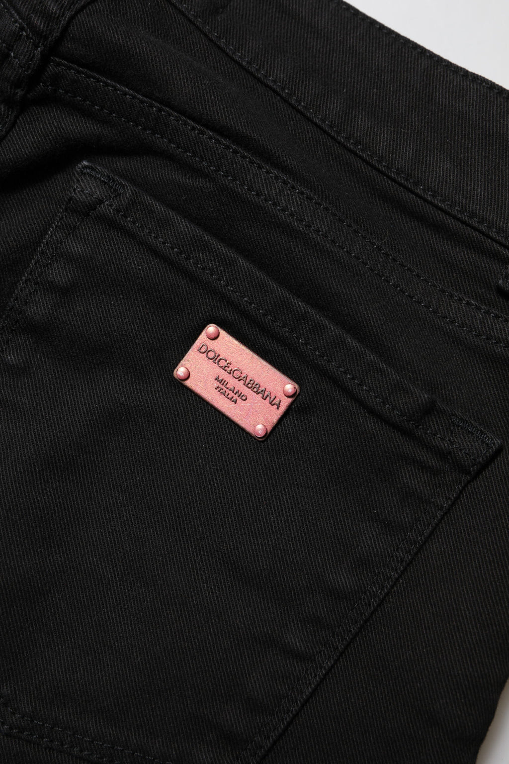 Dolce & Gabbana | Black Skinny Cotton Mid Waisted Denim Jeans