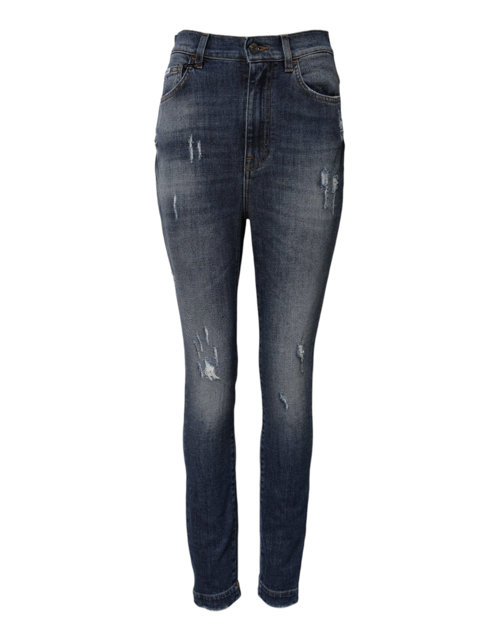 Dolce & Gabbana | Blue Washed Cotton High Waisted Denim Jeans