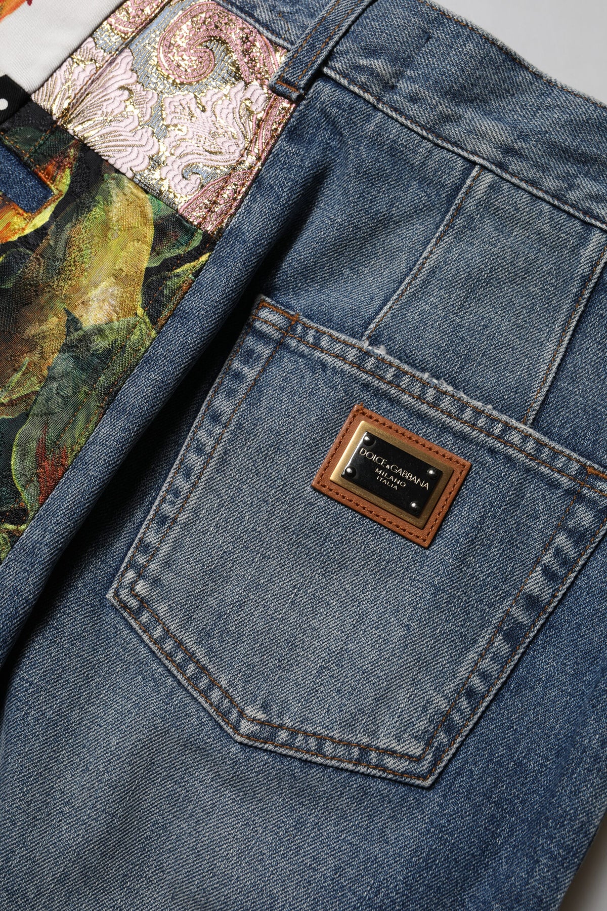 Dolce & Gabbana | Blue AMBER Patchwork High Waist Denim Jeans