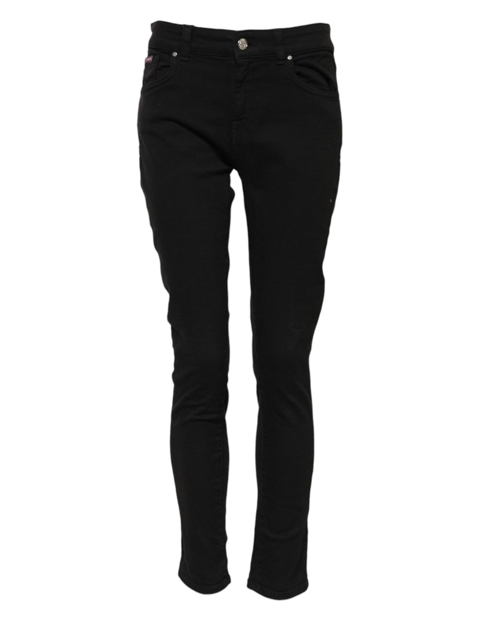 Dolce & Gabbana | Black Cotton Skinny Mid Waist Denim Jeans