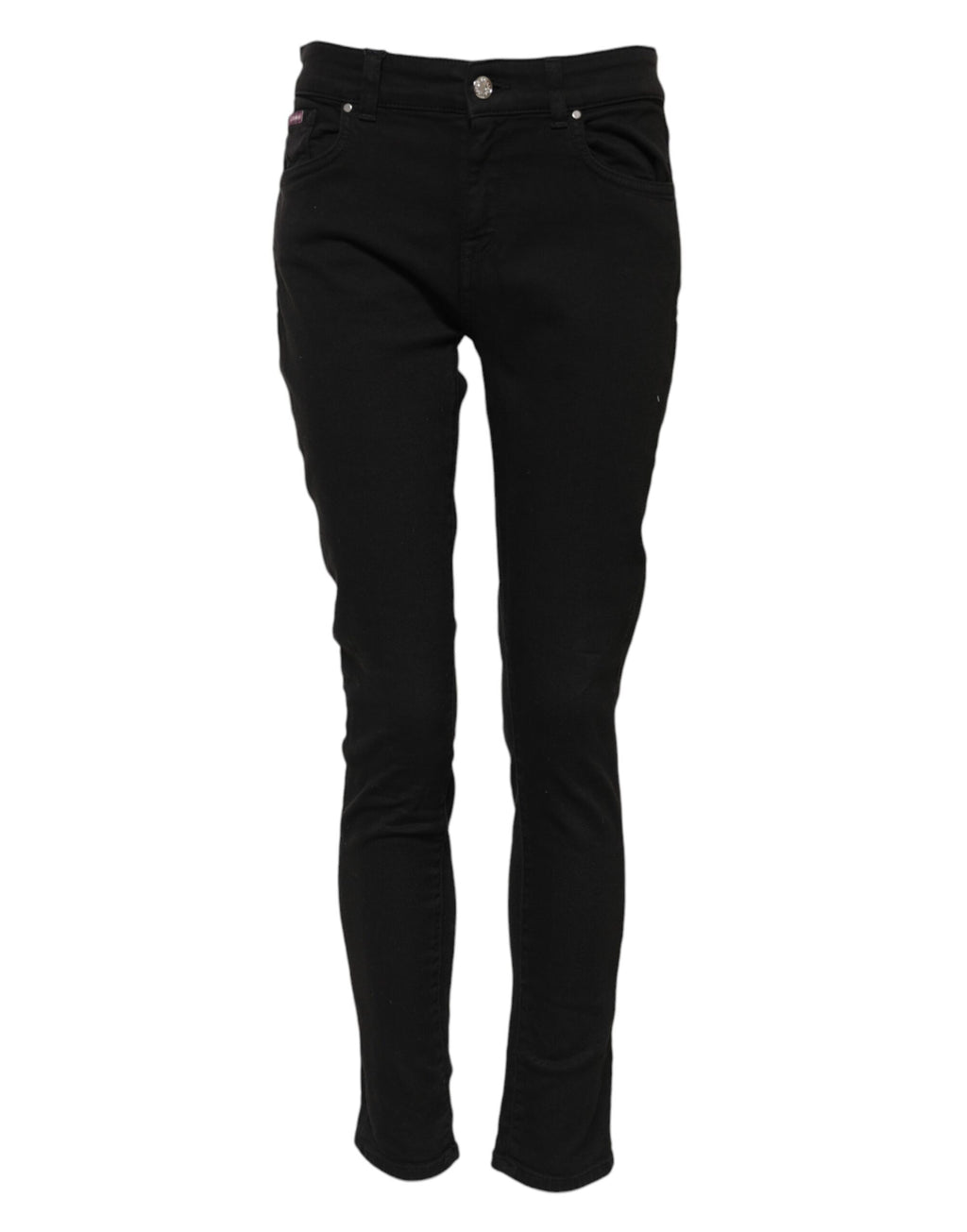 Dolce & Gabbana | Black Cotton Skinny Mid Waist Denim Jeans