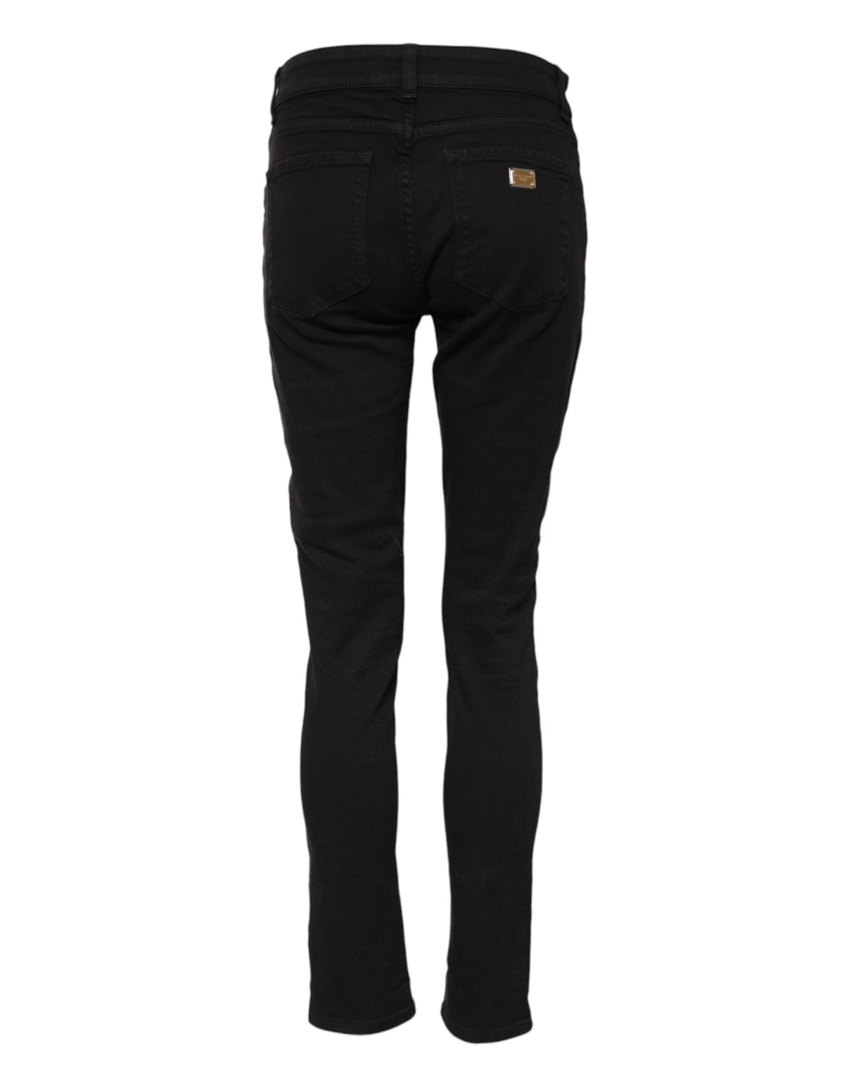 Dolce & Gabbana | Black Cotton Skinny Mid Waist Denim Jeans