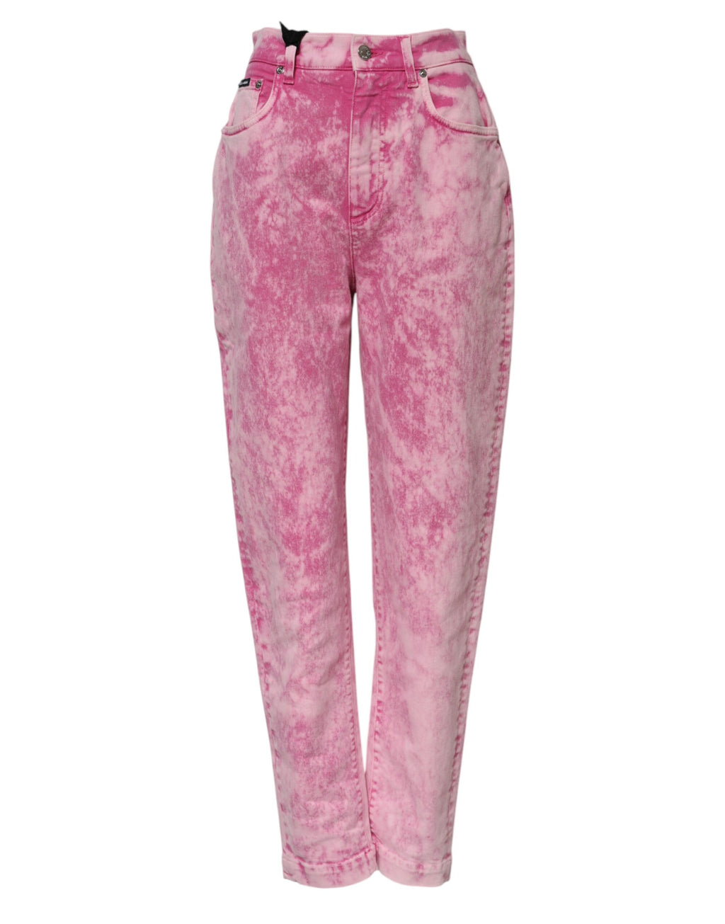 Dolce & Gabbana | Pink Tie Dye High Waist Tapered Denim Jeans