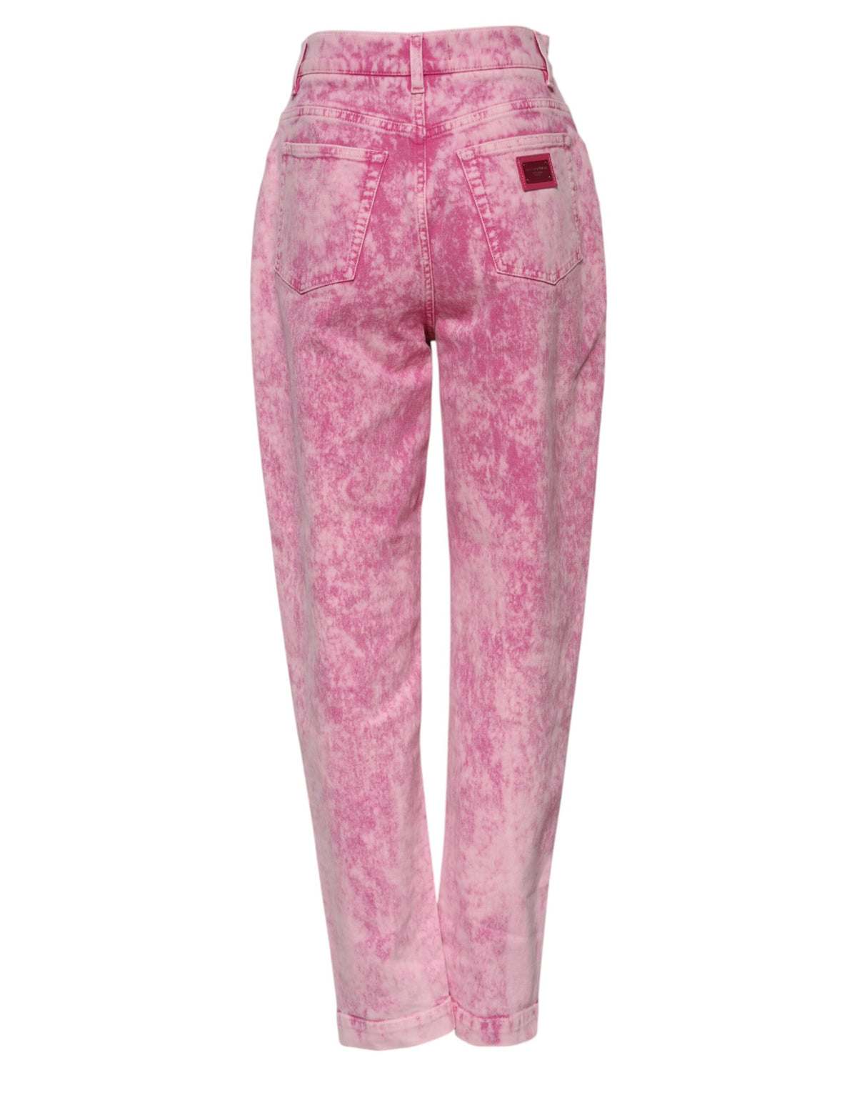 Dolce & Gabbana | Pink Tie Dye High Waist Tapered Denim Jeans
