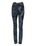 Dolce & Gabbana | Blue Graphic Print Cotton Skinny Denim Jeans