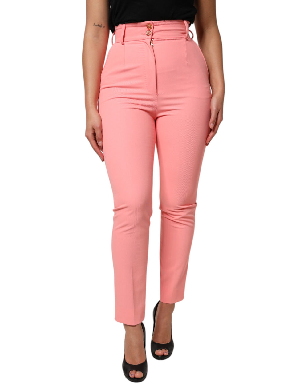 Dolce & Gabbana | Pink High Waist Dress Tapered Pants