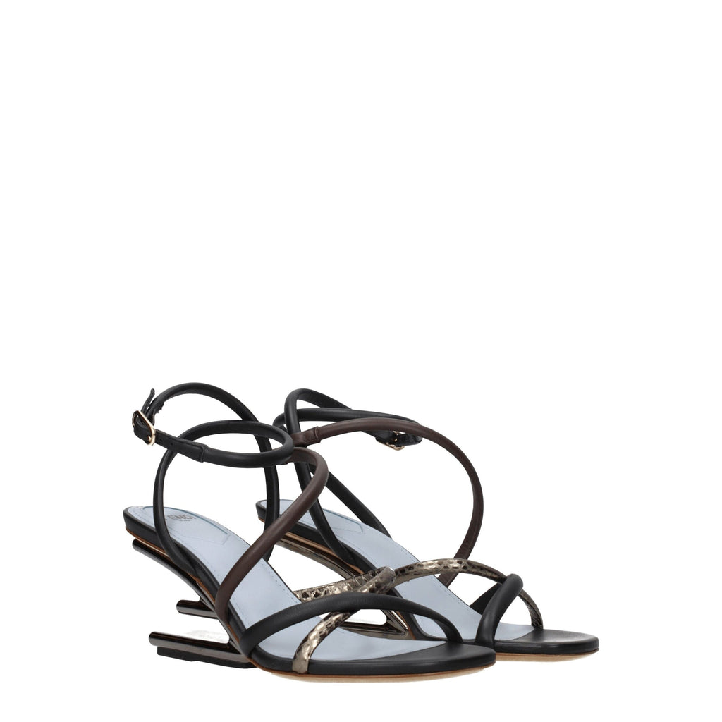 Fendi | Multicolor Leather Flat Sandals