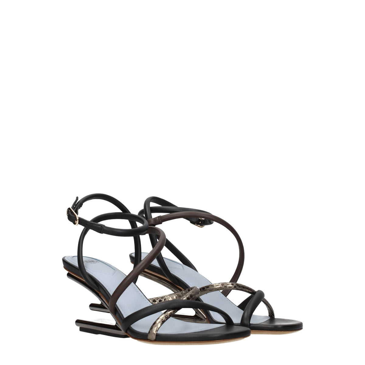 Fendi | Multicolor Leather Flat Sandals