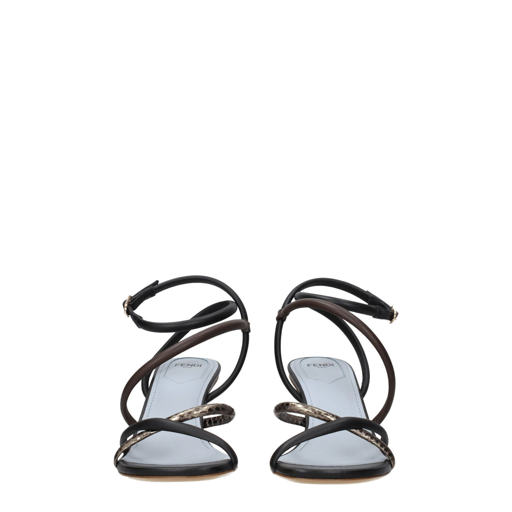 Fendi | Multicolor Leather Flat Sandals