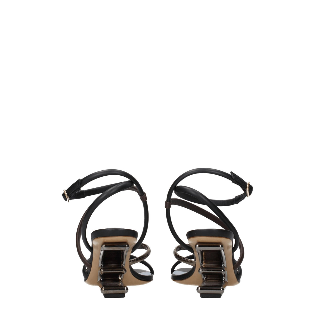 Fendi | Multicolor Leather Flat Sandals